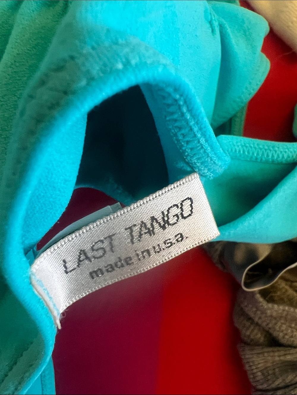 Last Tango Turquoise Ruched Tank Top - Picture 4 of 8